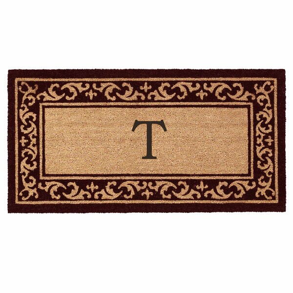 Calloway Mills Monogram Door Mat, Black, Natural, 36 in W x 72 in L 120063672T - main